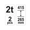 Kép 3/3 - YATO Tartó bak 2t (2 db)