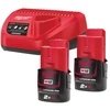 Kép 1/6 - Milwaukee M12 NRG-202 akkumulátor és töltő szett