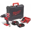 Kép 1/7 - Milwaukee M18 CBLPD-422C akkus kompakt szénkefe nélküli ütvefúró-csavarozó (1 x 2.0 Ah és 1 x 4.0 Ah Li-ion akkuval)