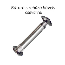 Bútorösszehúzó hüvely csavarral 4x30