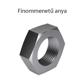 Finommenetű anya 8. horganyzott 10x1