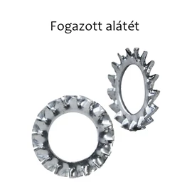 Fogazott alátét horganyzott M8