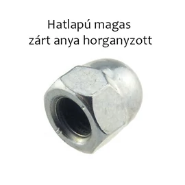 Hatlapú magas zárt anya horganyzott M4
