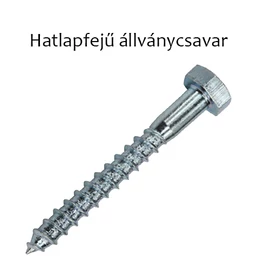 Hatlapfejű állványcsavar acél 6x80