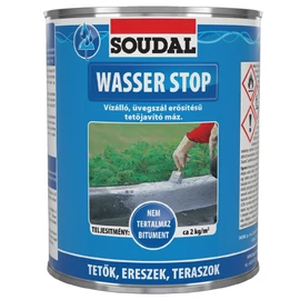 Soudal, Wasser Stop szintetikus gyanta, szürke, 750g