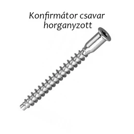 Konfirmátor csavar horganyzott 7x50
