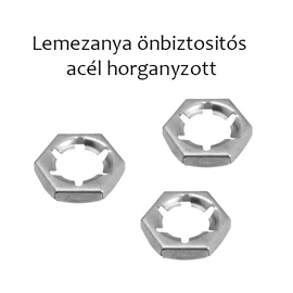 Lemezanya önbiztositós acél horganyzott M10