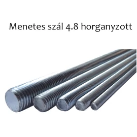 Menetes szál 1méter 4.8, acél horganyzott M10