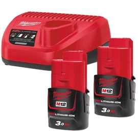 Milwaukee M12 NRG-302 akkumulátor és töltő szett