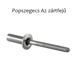 Popszegecs zárt A2 rozsdamentes 4x10