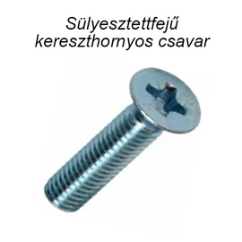 Sülyesztettfejű kereszthornyos csavar, 4.8 horganyzott M8x20