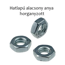 Hatlapú alacsony anya, horganyzott M10