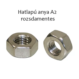 Hatlapú Anya A2, rozsdamentes M6