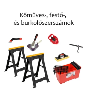 Kőműves-, festő-, és burkolószerszámok