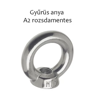 Gyűrüs anya A2 rozsdamentes