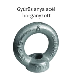 Gyűrüs anya acél horganyzott