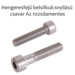 Hengeresfejű belsőkulcsnyilású csavar A2 rozsdamentes