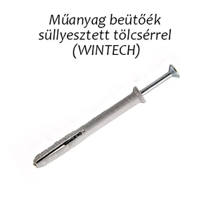 Műanyag beütőék süllyesztett tölcsérrel (WINTECH)