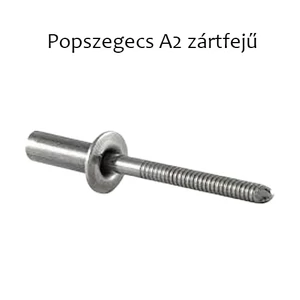 Popszegecs A2 zártfejű