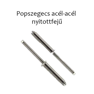 Popszegecs acél-acél nyitottfejű