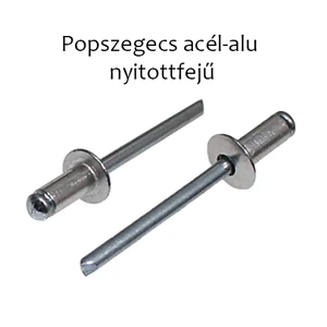 Popszegecs acél-alu nyitottfejű
