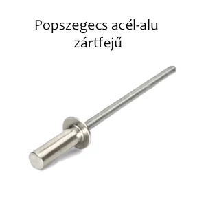 Popszegecs acél-alu zártfejű