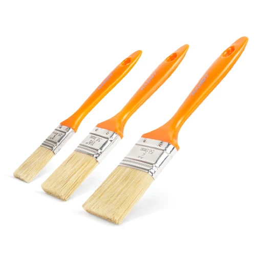 Festőecset szett, műanyag sárga - 3 db - 1" / 1,5" / 2"
