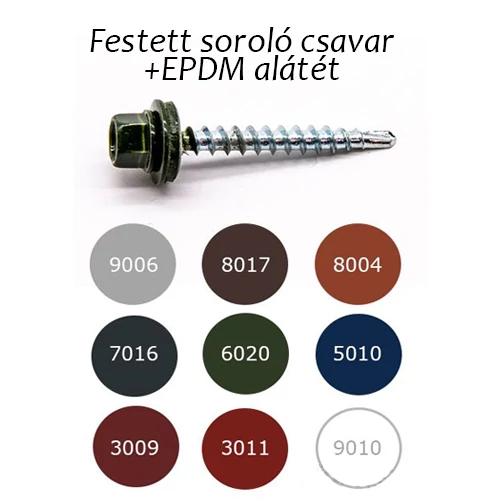 Festett soroló csavar 4,8x19 RAL7016 (antracitszürke)