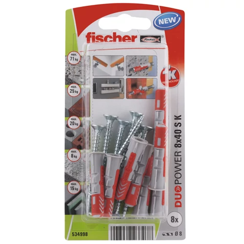 Fischer DuoPower 8x40 csavarral
