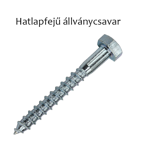 Hatlapfejű állványcsavar acél 10x280