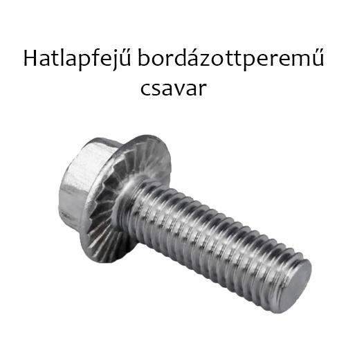 Hatlapfejű bordázott peremű csavar 8.8, horganyzott M8x35
