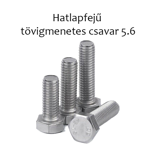 Hatlapfejű, tövig menetes csavar 5.6, horganyzott