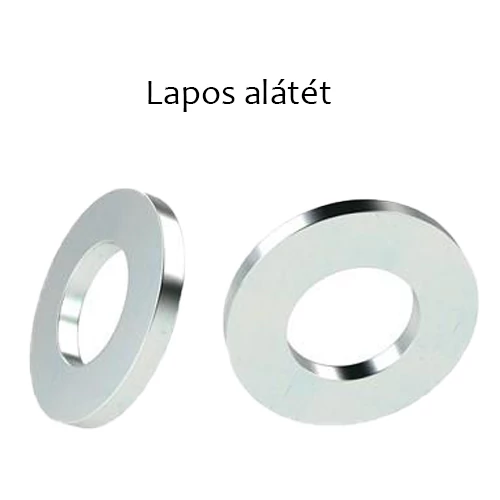 Lapos alátét natur M16