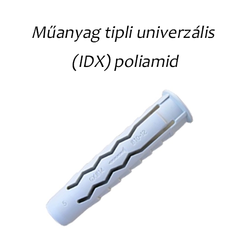 Műanyag tipli univerzális (IDX) poliamid 5x25mm