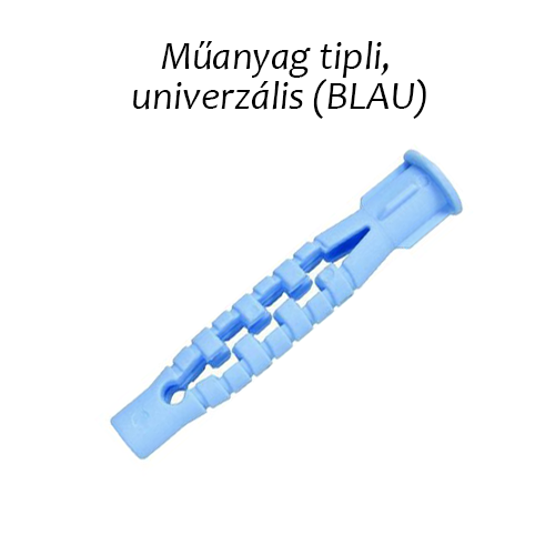 Műanyag tipli, univerzális (BLAU) 8x90