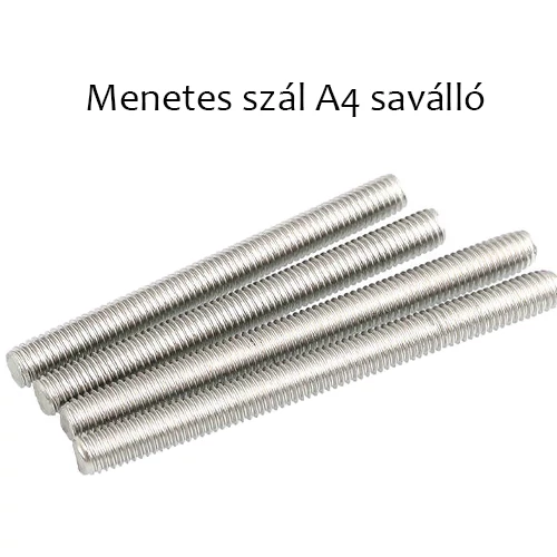 Menetes szál 1méter A4 saválló  M6