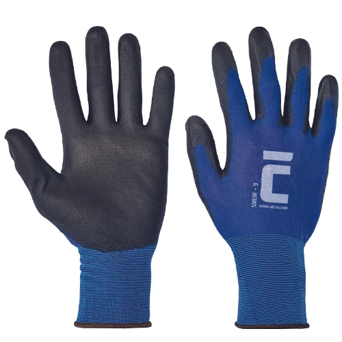 SMEW nylon kesztyű, fekete/kék, M-8