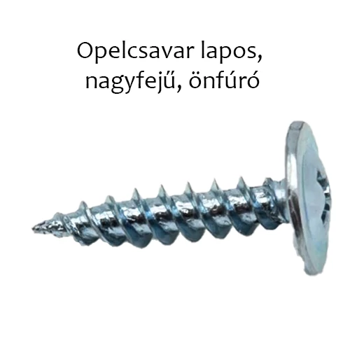Opel csavar lapos, nagyfejű, hegyes 4,2x13