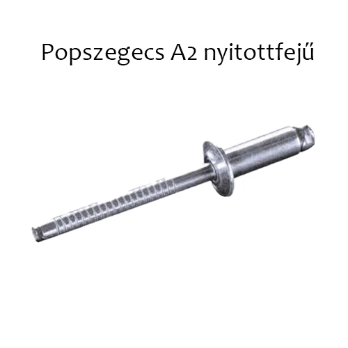 Popszegecs nyitott A2 rozsdamentes 4x20