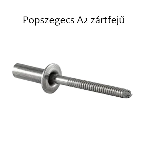 Popszegecs zárt A2 rozsdamentes 4x8