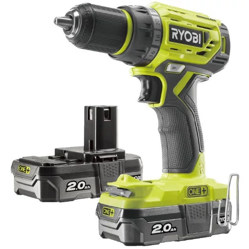 Ryobi R18DD7-220S akkus szénkefe nélküli fúró-csavarozó (2 x 2.0 Ah Li-ion akkuval)