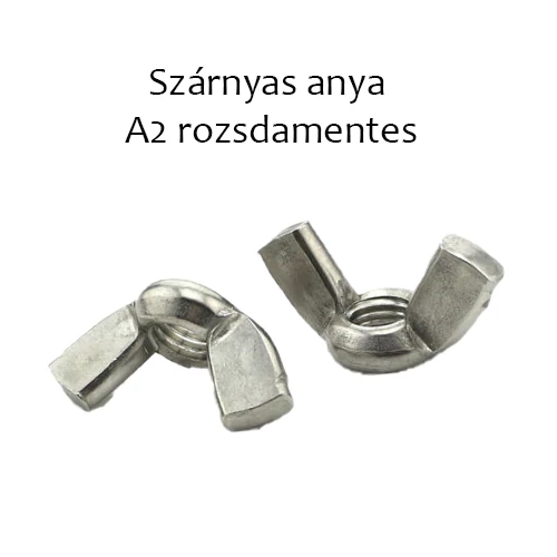 Szárnyasanya A2 rozsdamentes M 12