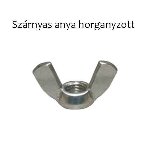 Szárnyasanya szögletes tipusú acél horganyzott M 10
