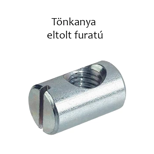 Tönkanya eltolt furatú horganyzott D10 M6 L20