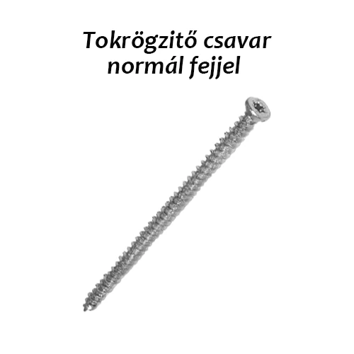 Tokrögzitő csavar normál fejjel, horganyzott 7,5x182