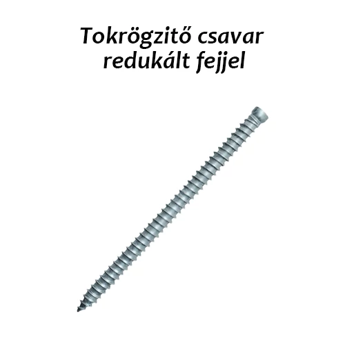 Tokrögzitő csavar redukált fejjel, horganyzott 7,5x132