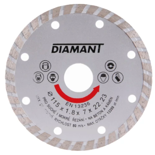 DIAMANT Gyémánt vágókorong 125 x 2,0 x 7,0 x 22,2 mm turbo