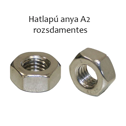 Hatlapú Anya A2, rozsdamentes M22