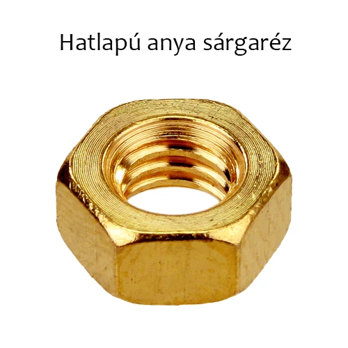 Hatlapú Anya sárgaréz, bevonat nélkül M 12