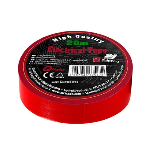 Szigetelőszalag 19mm 20m piros